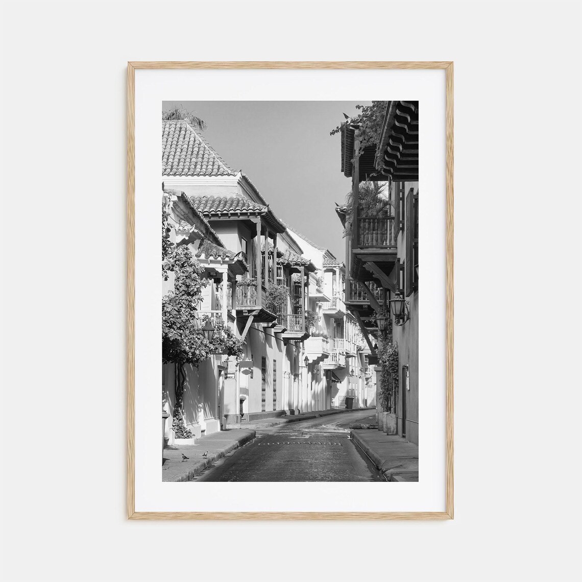 Colombia Black and White Travel Poster Print