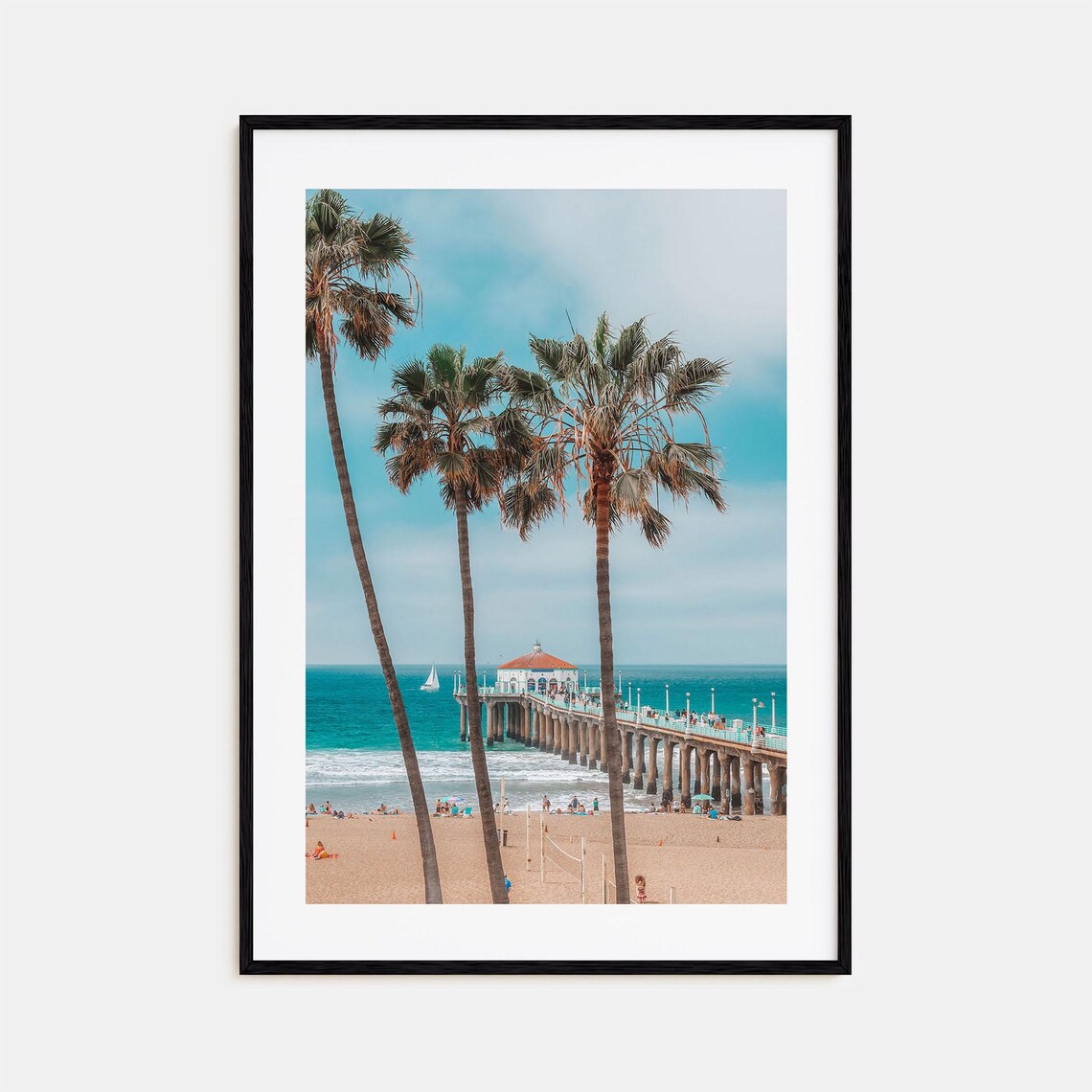 Manhattan Beach Travel Poster, City Map Art Print