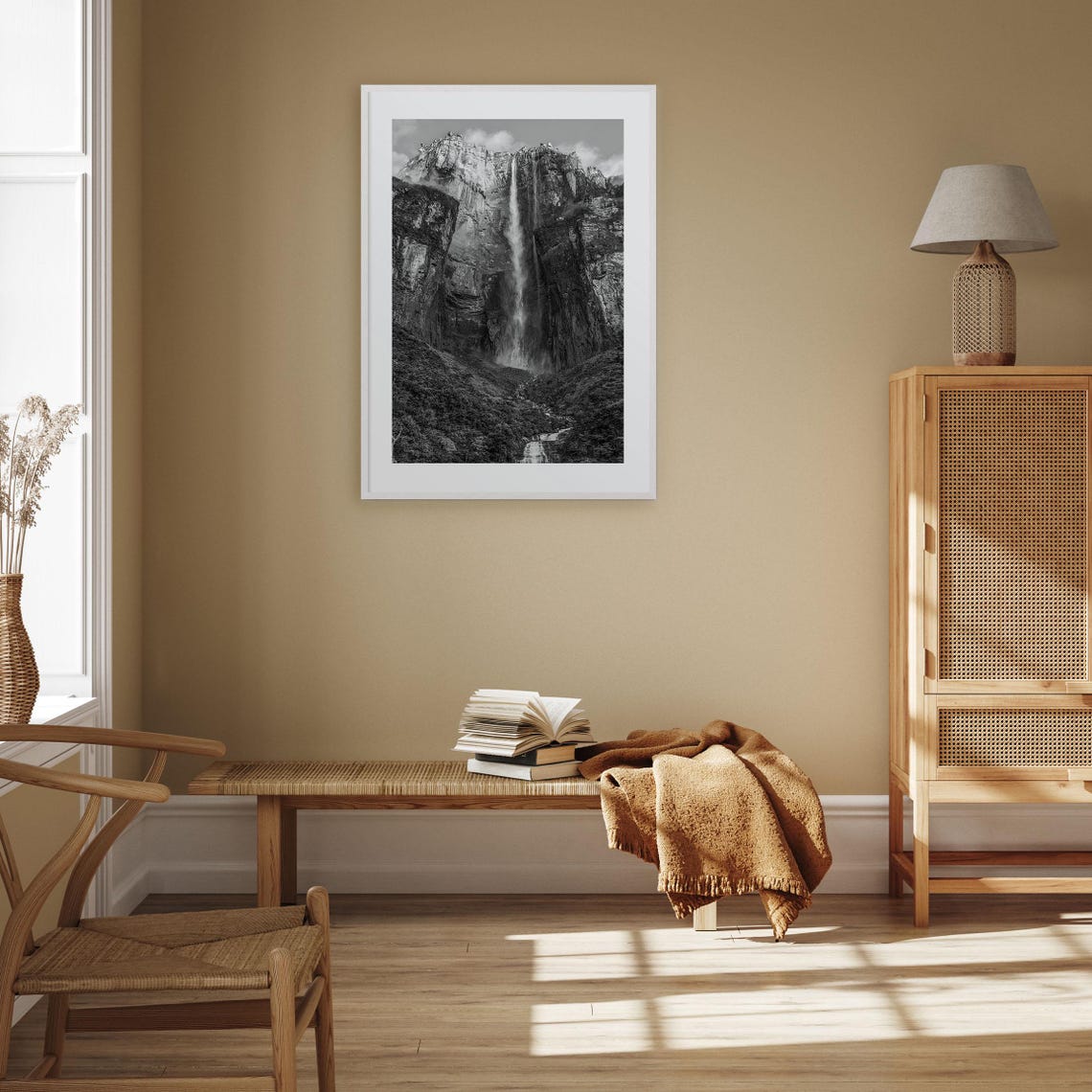 Angel Falls Venezuela Waterfall Black And White Jungle Cliff Poster - Image 3