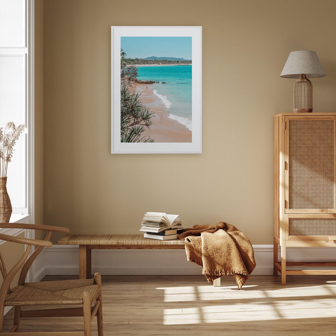 Noosa Heads Australia Turquoise Beach Cove Sunny Tropical Poster - Image 2