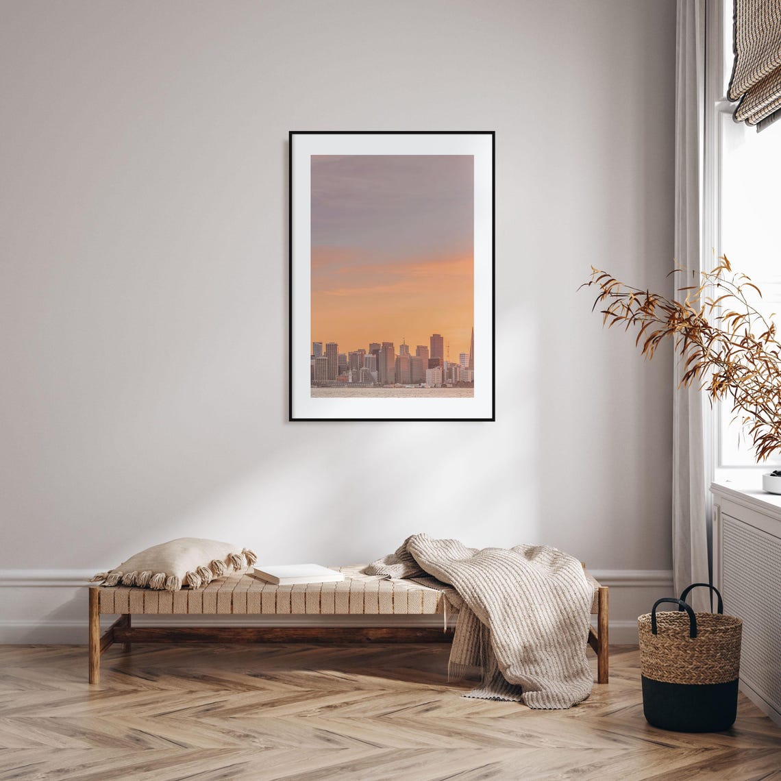 San Francisco Skyline Sunset Bay Waterfront City View Poster - Image 2