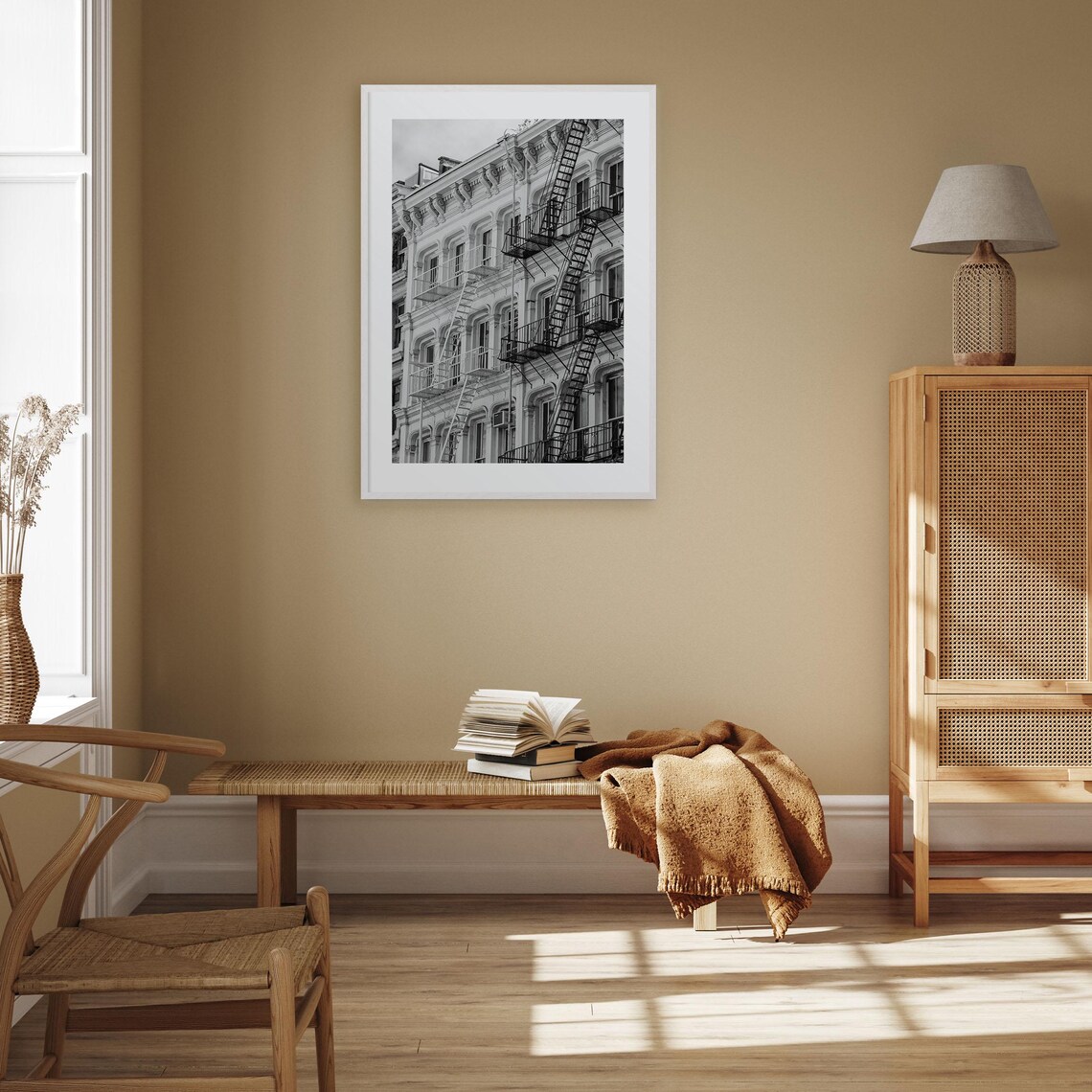 SoHo New York City Travel Poster, Black and White - Image 3