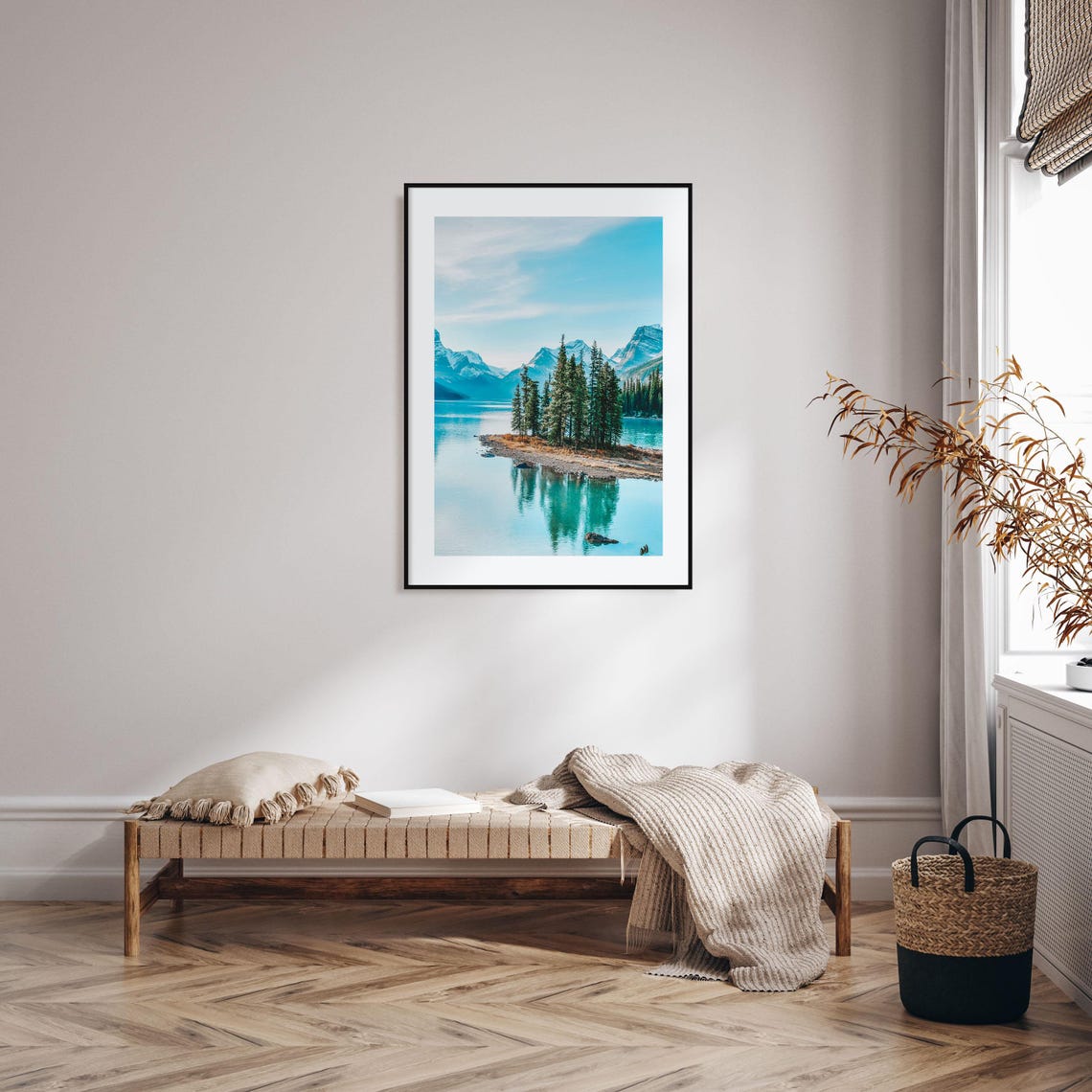 Canada Maligne Lake Poster Spirit Island Rockies Mountain View - Image 2