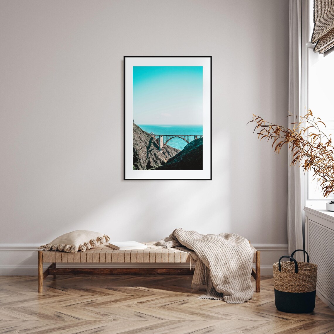Bixby Creek Bridge Colorful Travel Poster Print - Image 2