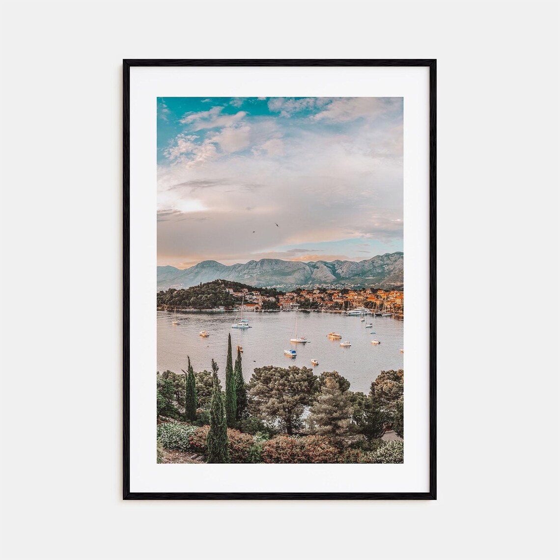 Cavtat Travel Poster, Colorful City Map Print