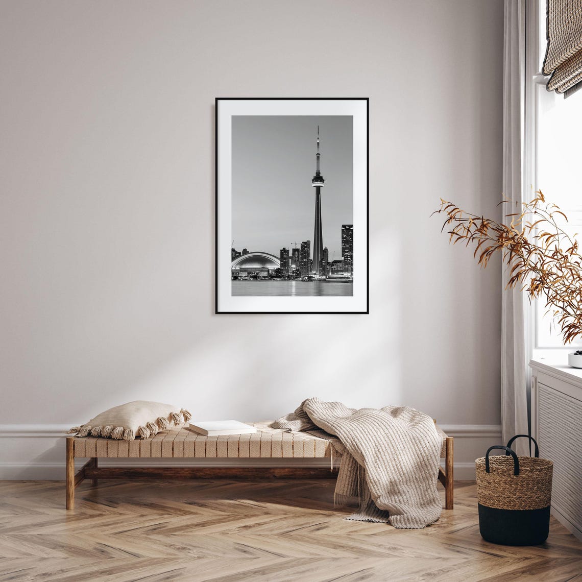 Toronto CN Tower Downtown Skyline Black and White Canada Poster - Image 2