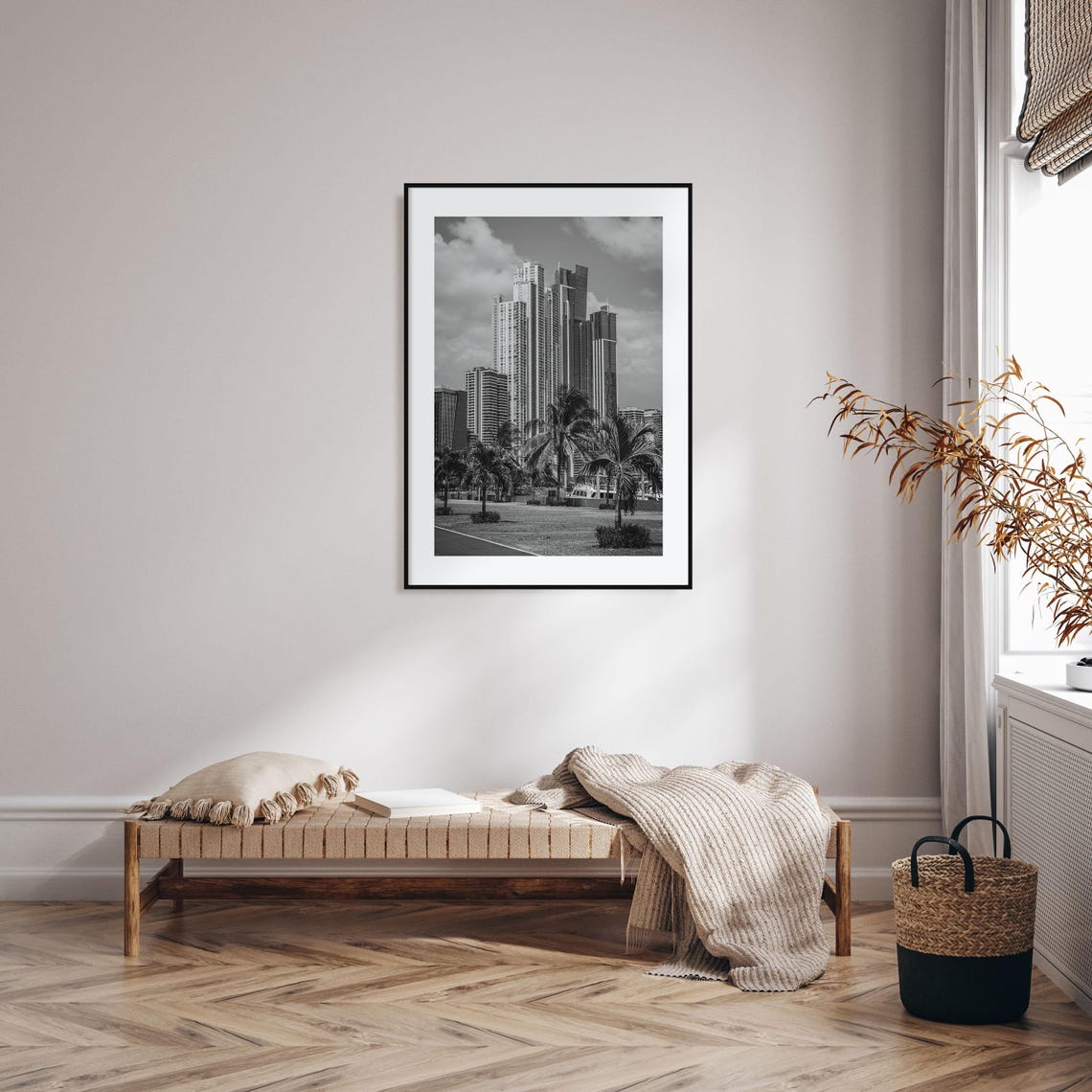 Panama City Photo Poster Print Panama Panama City Black And White Wall Art Panama City Photography Panama City Travel Map Poster - Image 2