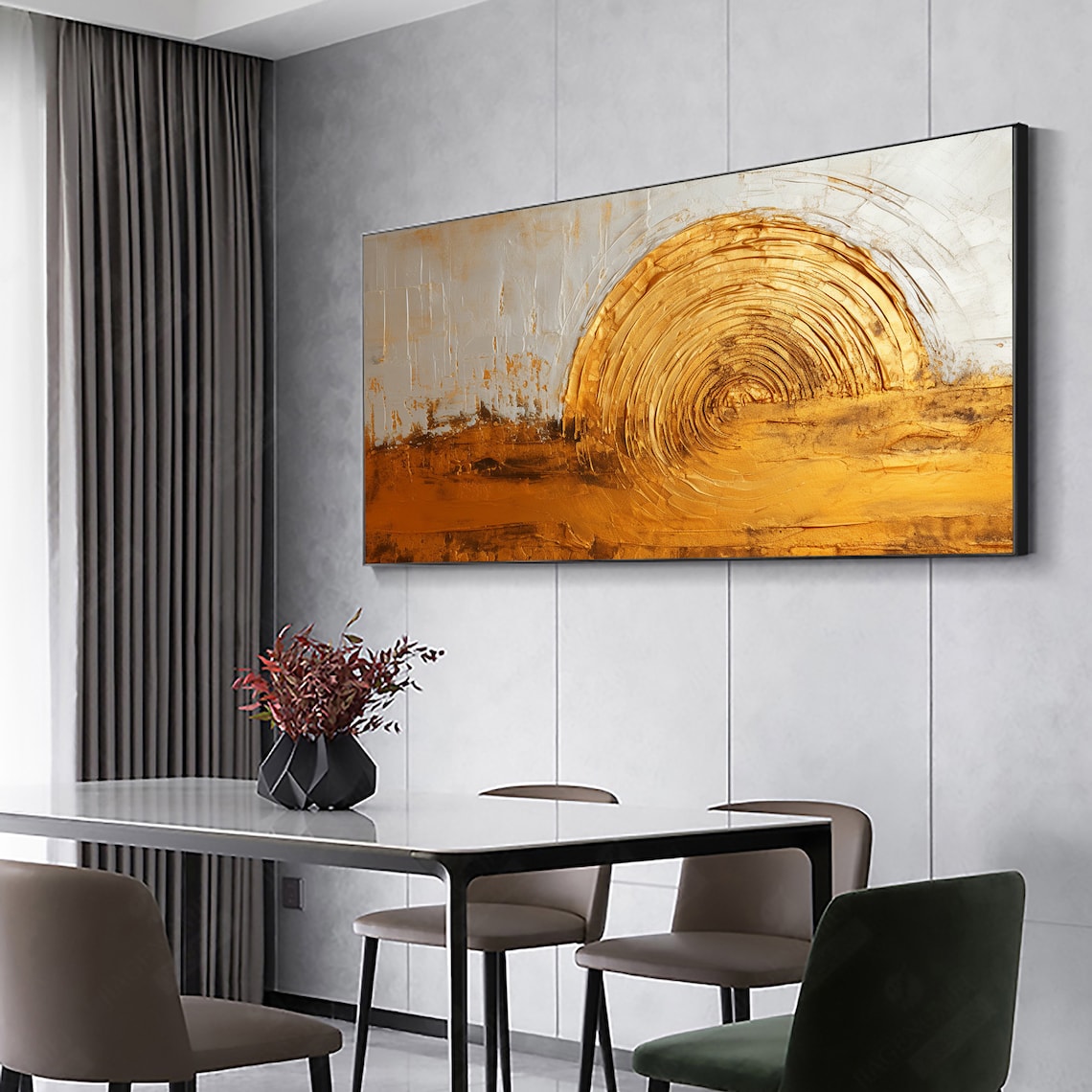 Abstract Gold Circle Minimalist Living Room Poster - Image 6