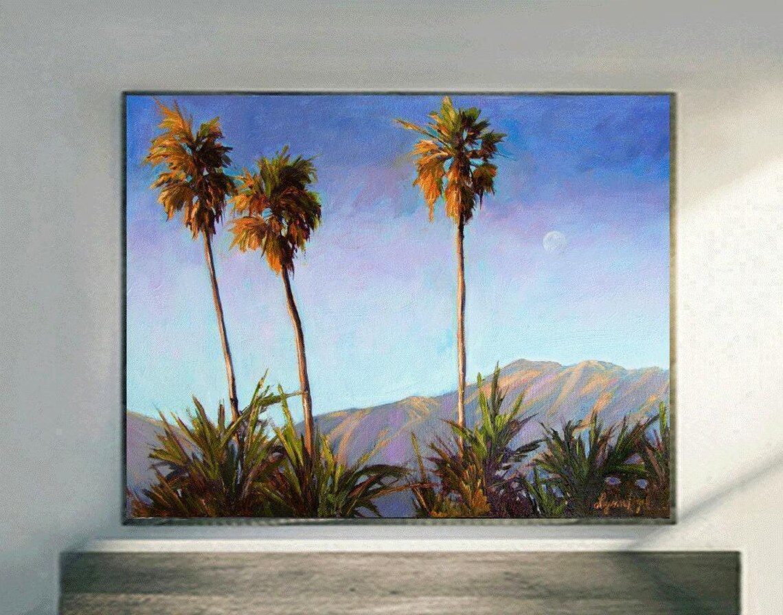 California Palms Art Print, Palm Tree Wall Decor