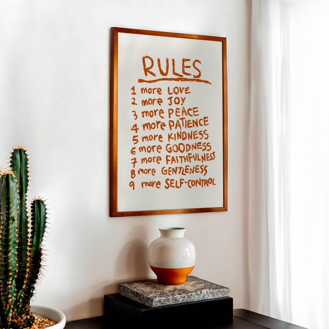 Rules For More Love Joy And Peace Fruit Of The Spirit Poster - Image 2