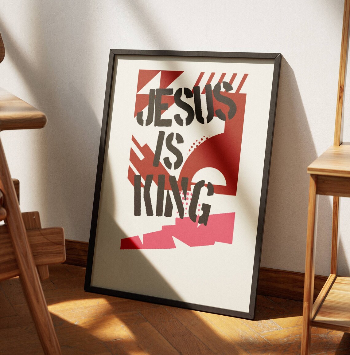 Jesus Is King Vintage Christian Art Print