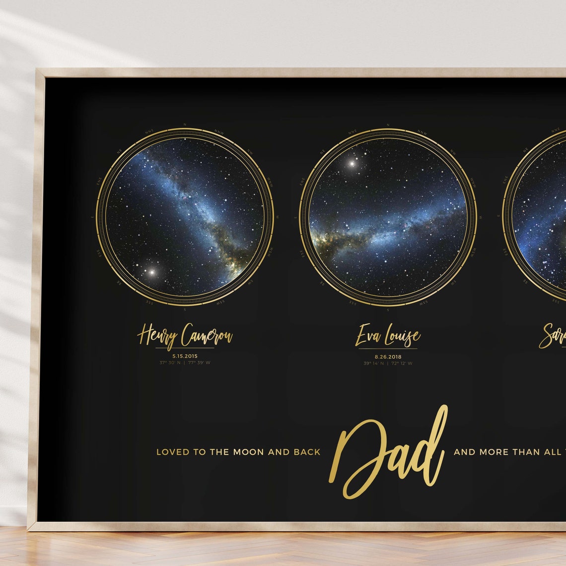 Personalized Star Map Art Print, Custom Night Sky Chart - Image 4