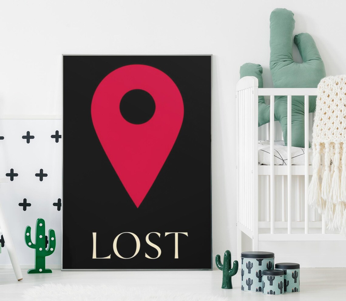 Minimalist Lost Location Poster, Modern Typography