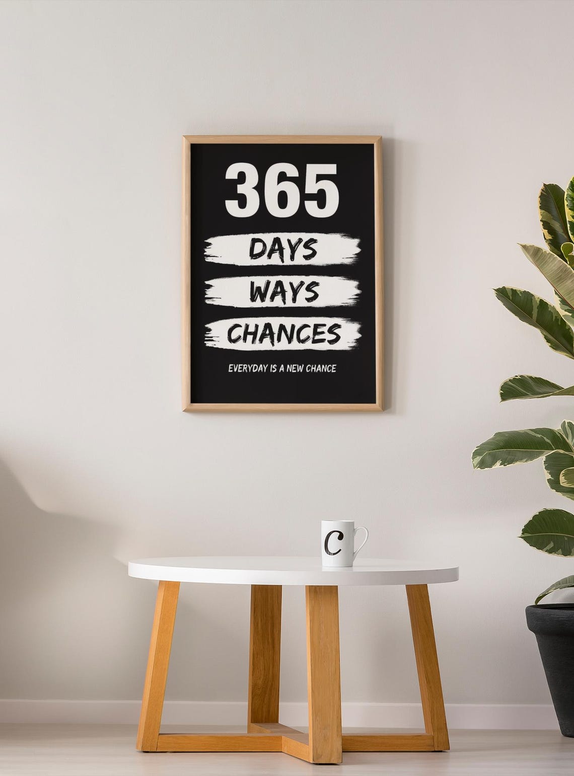 365 Days Motivational Poster, Modern Typography - Image 3