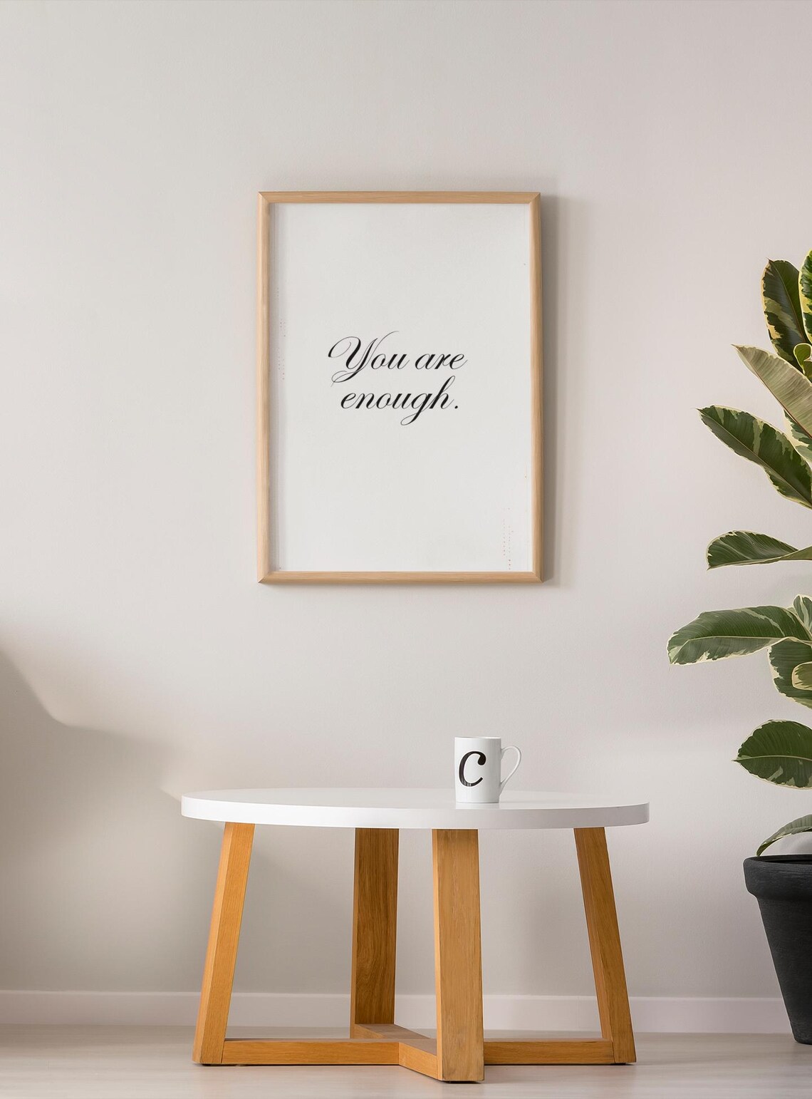 You Are Enough Poster, Minimalist Inspirational Quote - Image 3