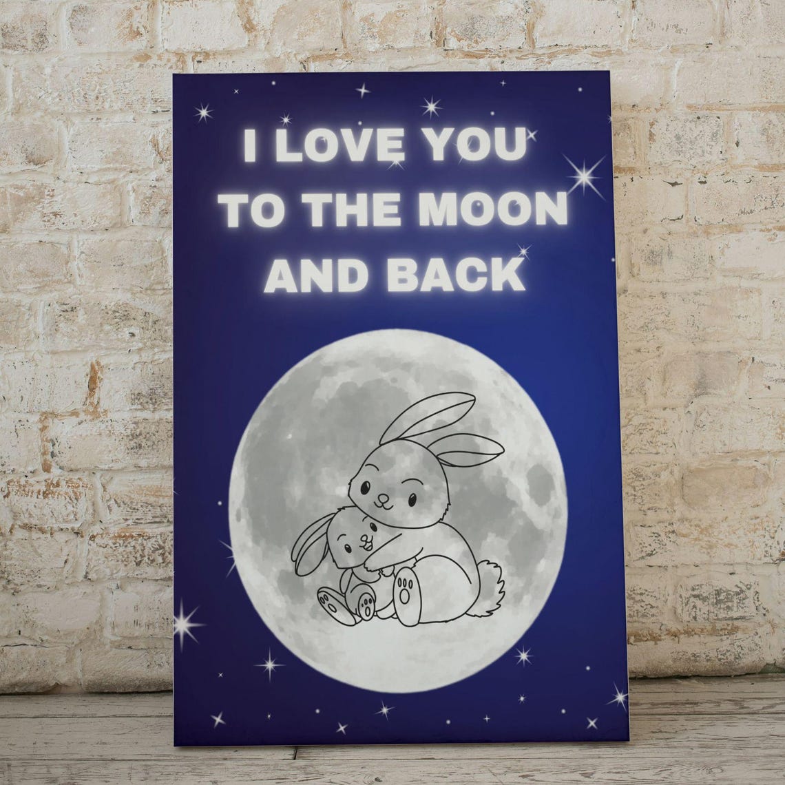 Love You To The Moon Nursery Wall Art