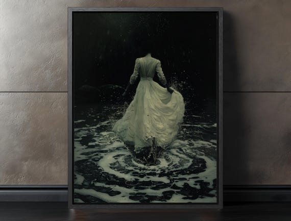 Moody Vintage Gothic Witchy Wall Art Print