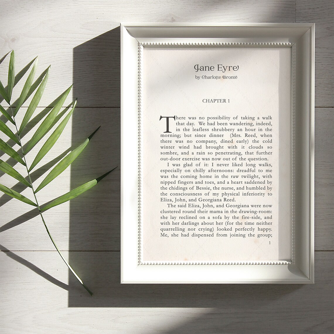 Jane Eyre Charlotte Bronte First Page Chapter One Classic Novel Poster - Image 3
