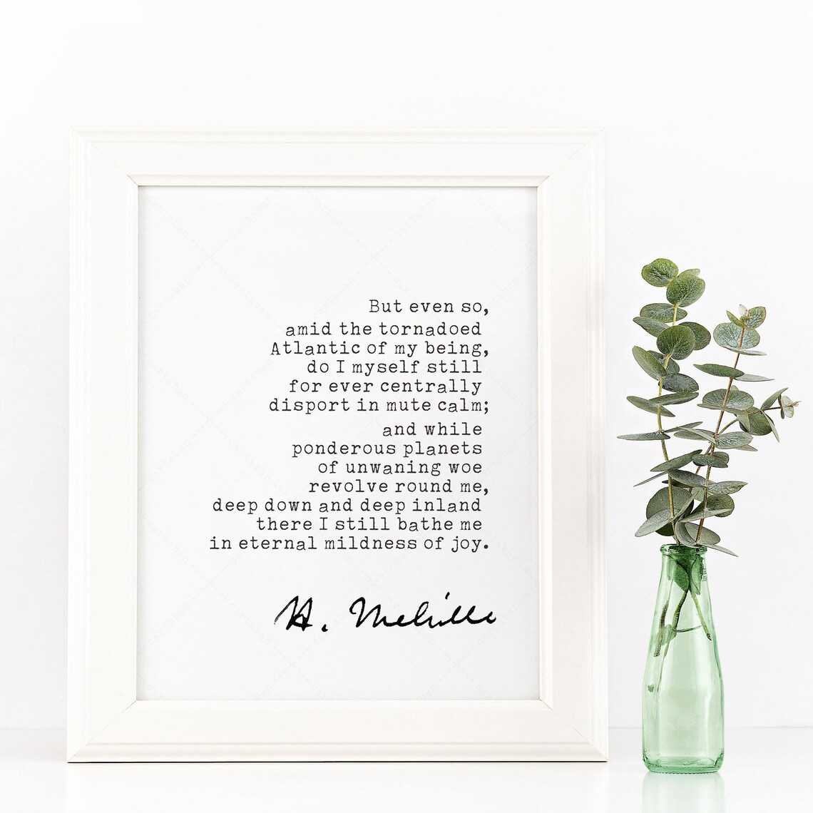 Herman Melville Moby Dick Art Print, Book Lover Decor - Image 2