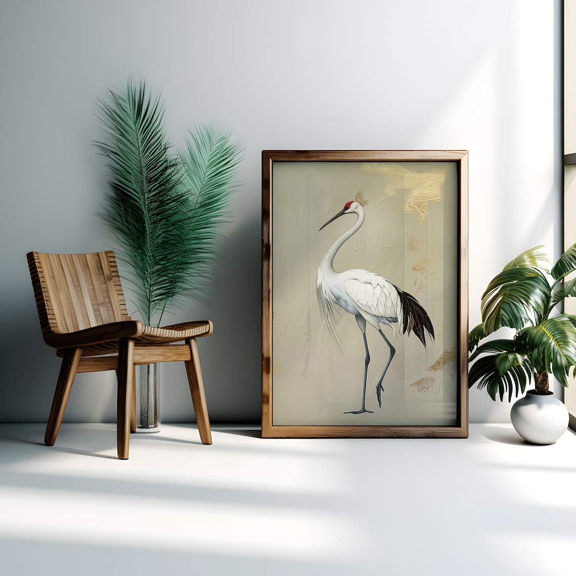 Japanese Crane Art Print, Traditional Japanese - Image 3