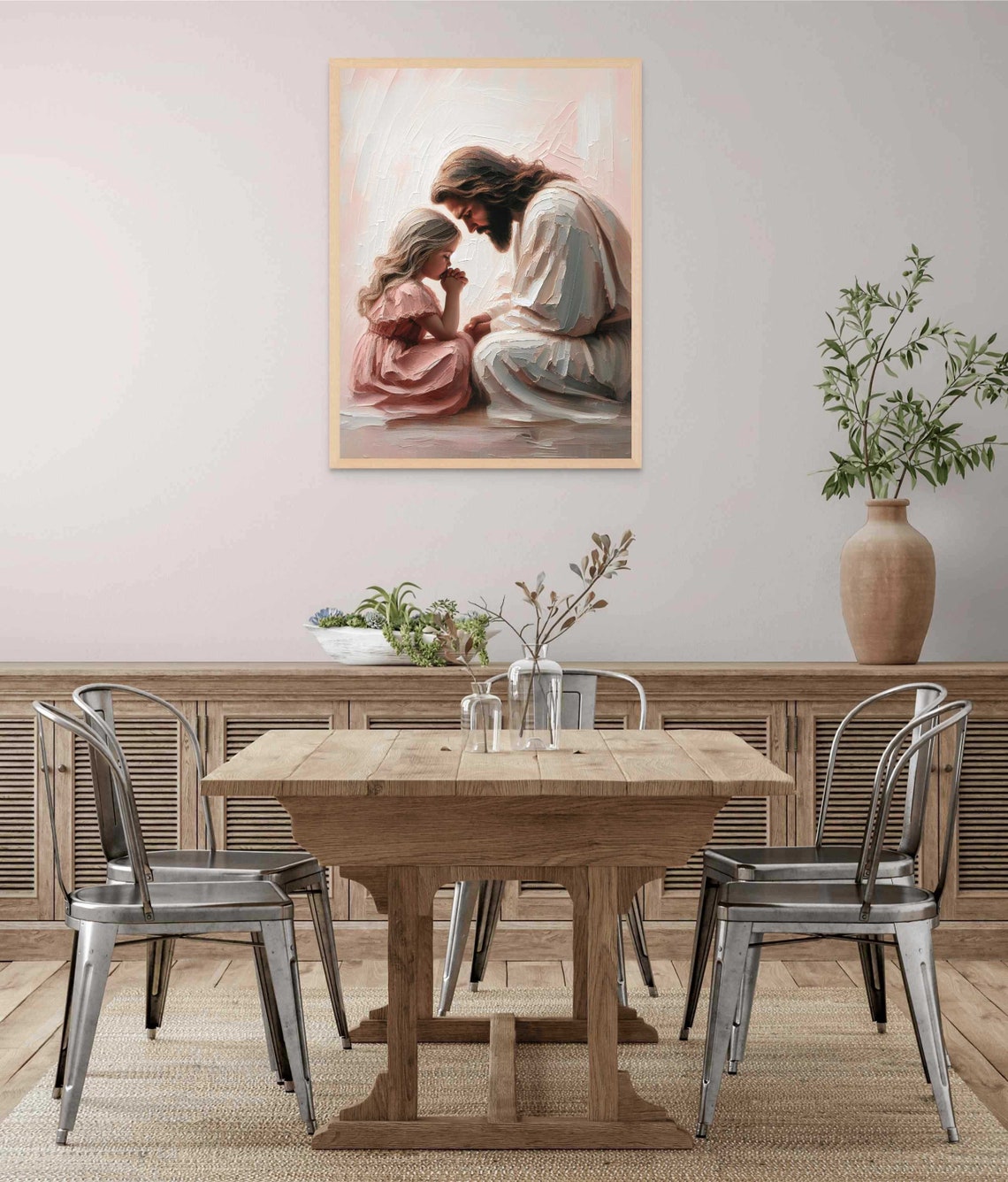 Silent Words Christian Art Jesus And Girl Art Jesus Picture Lds Art Bible Painting Picture Of Jesus With Children Jesus Print - Image 6