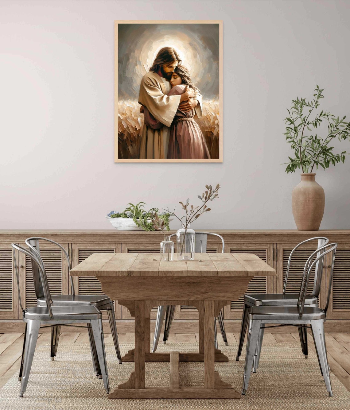Healing Touch Christian Art Jesus Hugging A Woman Jesus Art Lds Art Bible Print Jesus And Girl Art Christian Art Jesus Png - Image 7