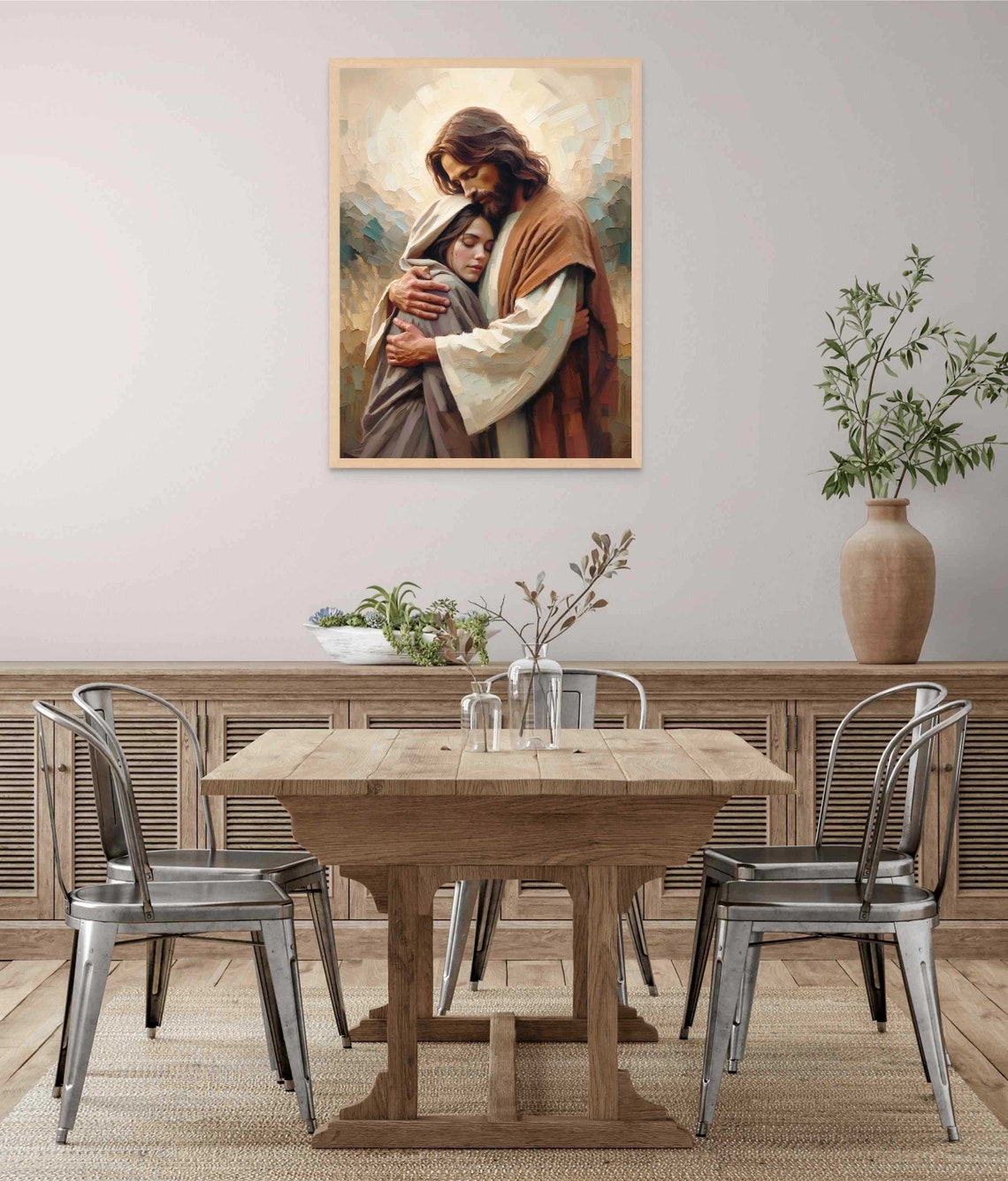 Supported By Him Modern Christian Art Jesus And Girl Jesus Wall Art Lds Art Bible Painting Christian Art Picture Of Jesus - Image 6