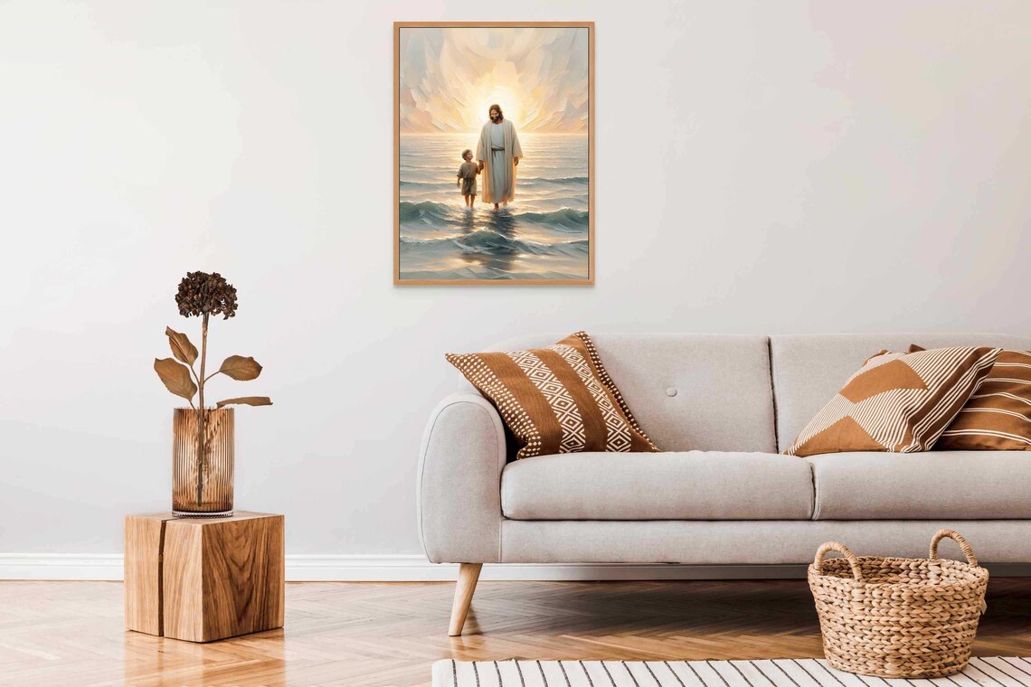 Walk With Jesus Christian Art, Bible Poster - Image 6