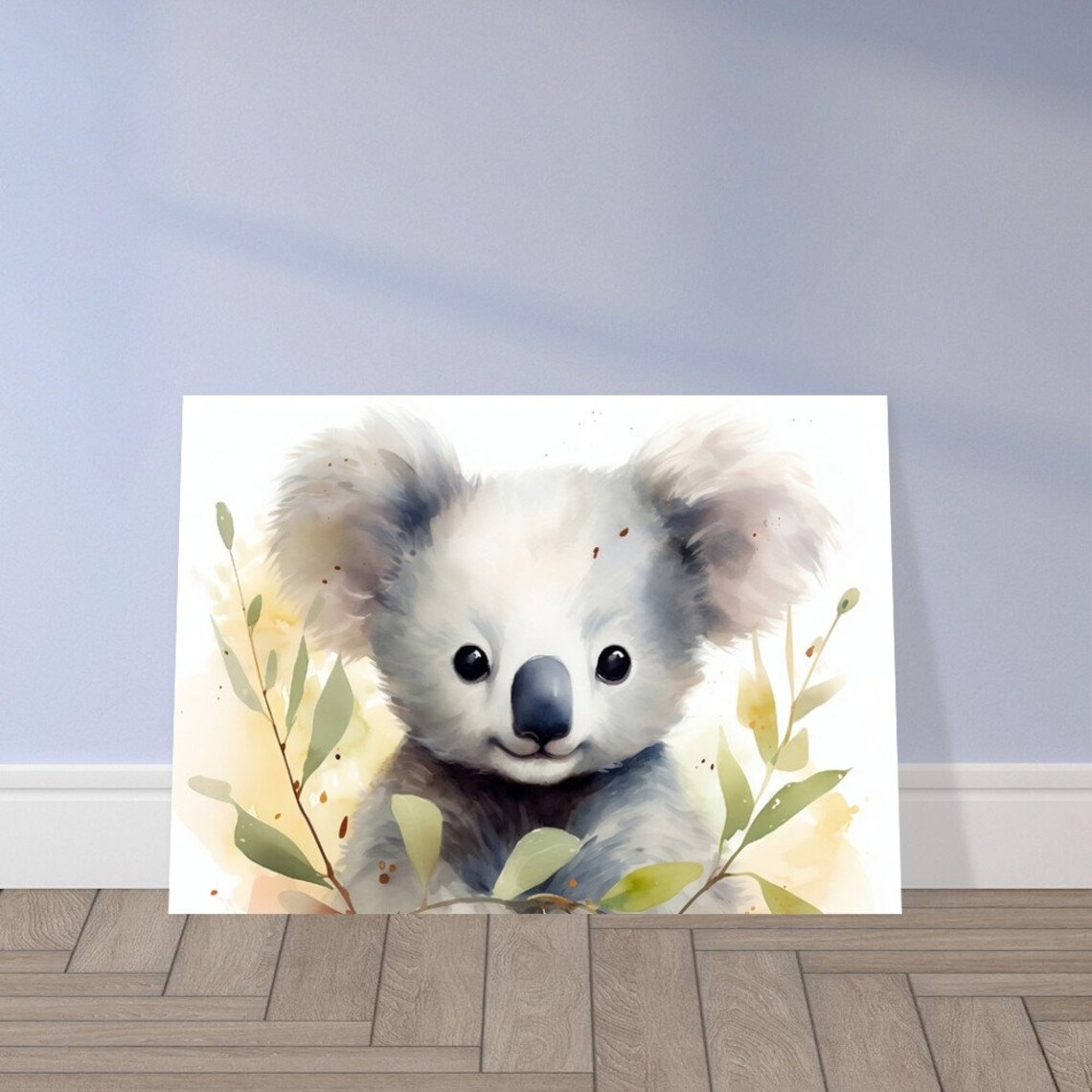 Adorable Baby Koala Eucalyptus Watercolour Cute Australian Animal Poster - Image 2