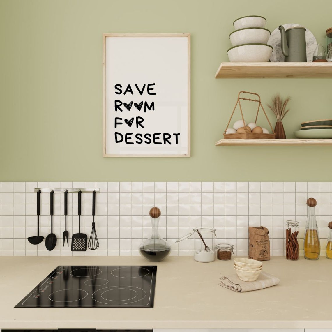 Save Room For Dessert Print Print Frame Wall Dcor Wall Art - Image 3