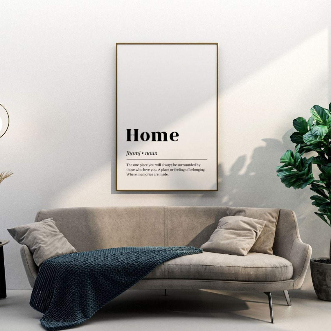Home Noun Dictionary Definition Meaningful Family Wall Quote Poster - Image 3