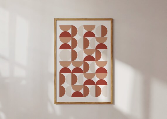 Bauhaus Wall Art Print Geometric Poster Abstract Minimalist Wall Art Funky Wall Dcor Mid Century Modern Art