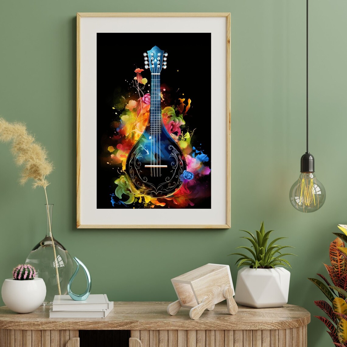 Mandolin Musical Instrument Art Print, Studio Decor - Image 2