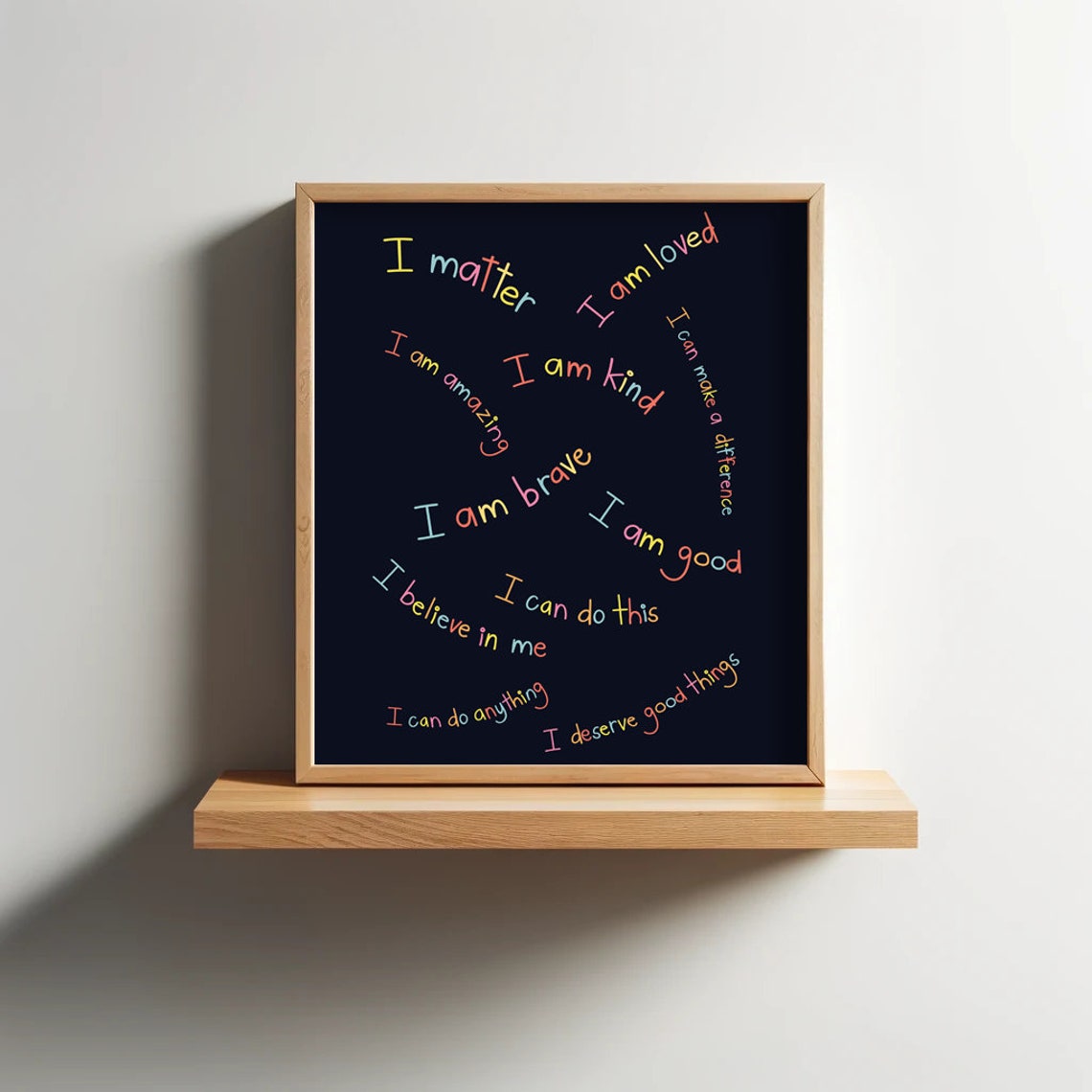Positive Words Of Affirmation I Matter Rainbow Lettering Poster - Image 2