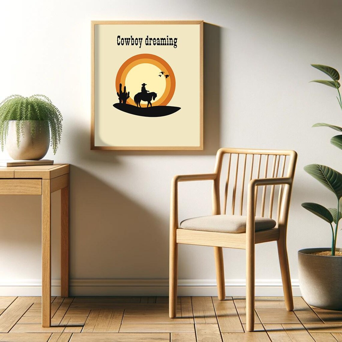 Cowboy Dreaming Western Inspired Art Print - Image 2