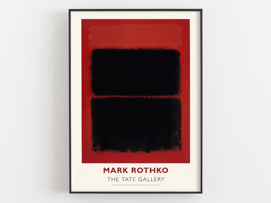 Mark Rothko Black on Red Color Field Tate Gallery London Poster