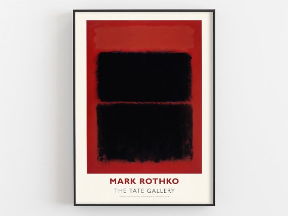 Mark Rothko Black on Red Color Field Tate Gallery London Poster
