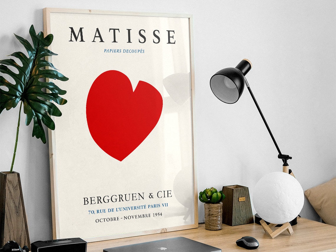 Henri Matisse Big Red Heart Papiers Decoupes Paris 1954 Poster - Image 3