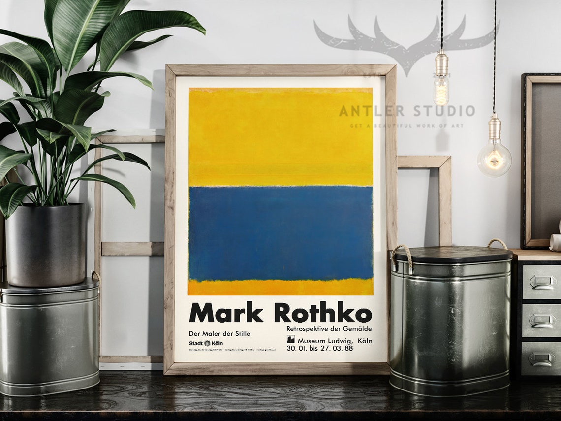 Mark Rothko Yellow and Blue 1988 Cologne Retrospective Poster - Image 3