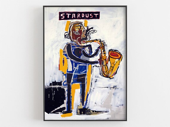 Jean-Michel Basquiat Stardust Saxophone Player Sketch Art Poster