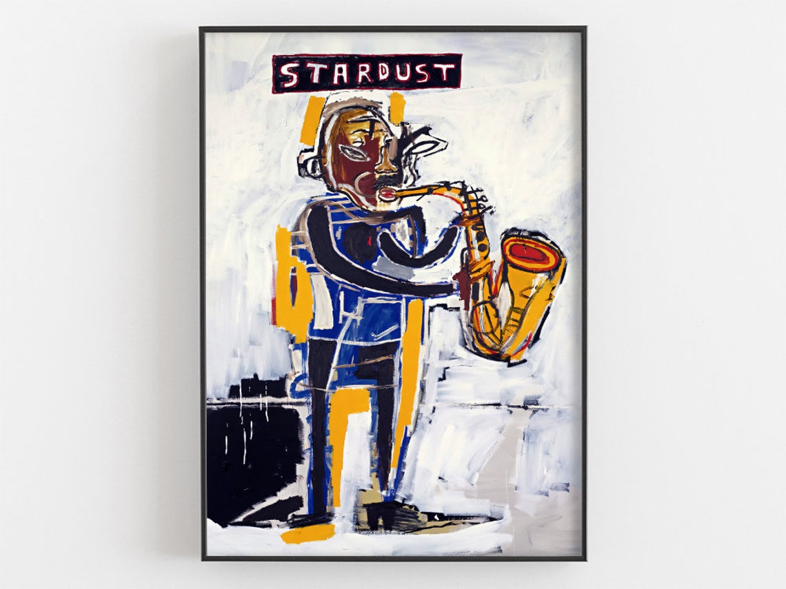 Jean-Michel Basquiat Stardust Saxophone Player Sketch Art Poster