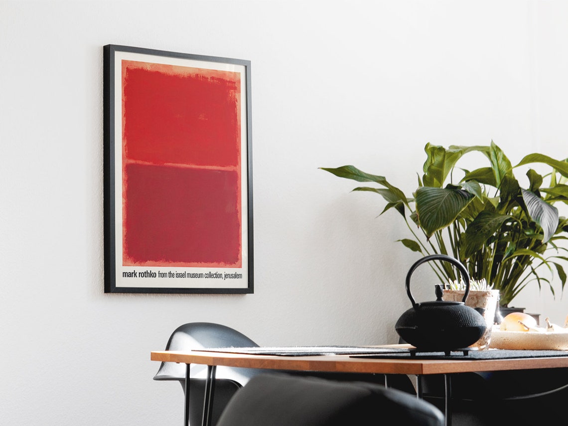 Mark Rothko Red Color Field Israel Museum Collection Exhibition Poster - Image 2
