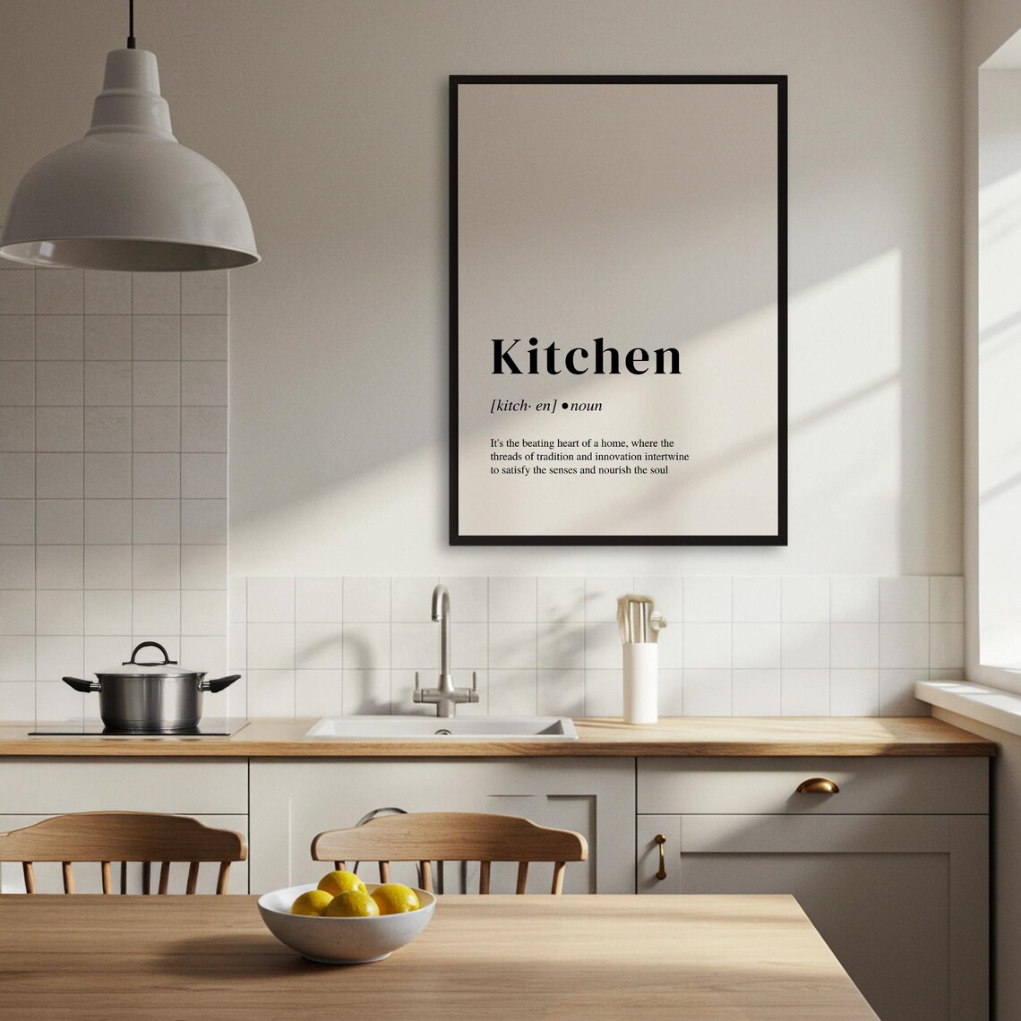 Kitchen Definition Minimalist Typography Art Print