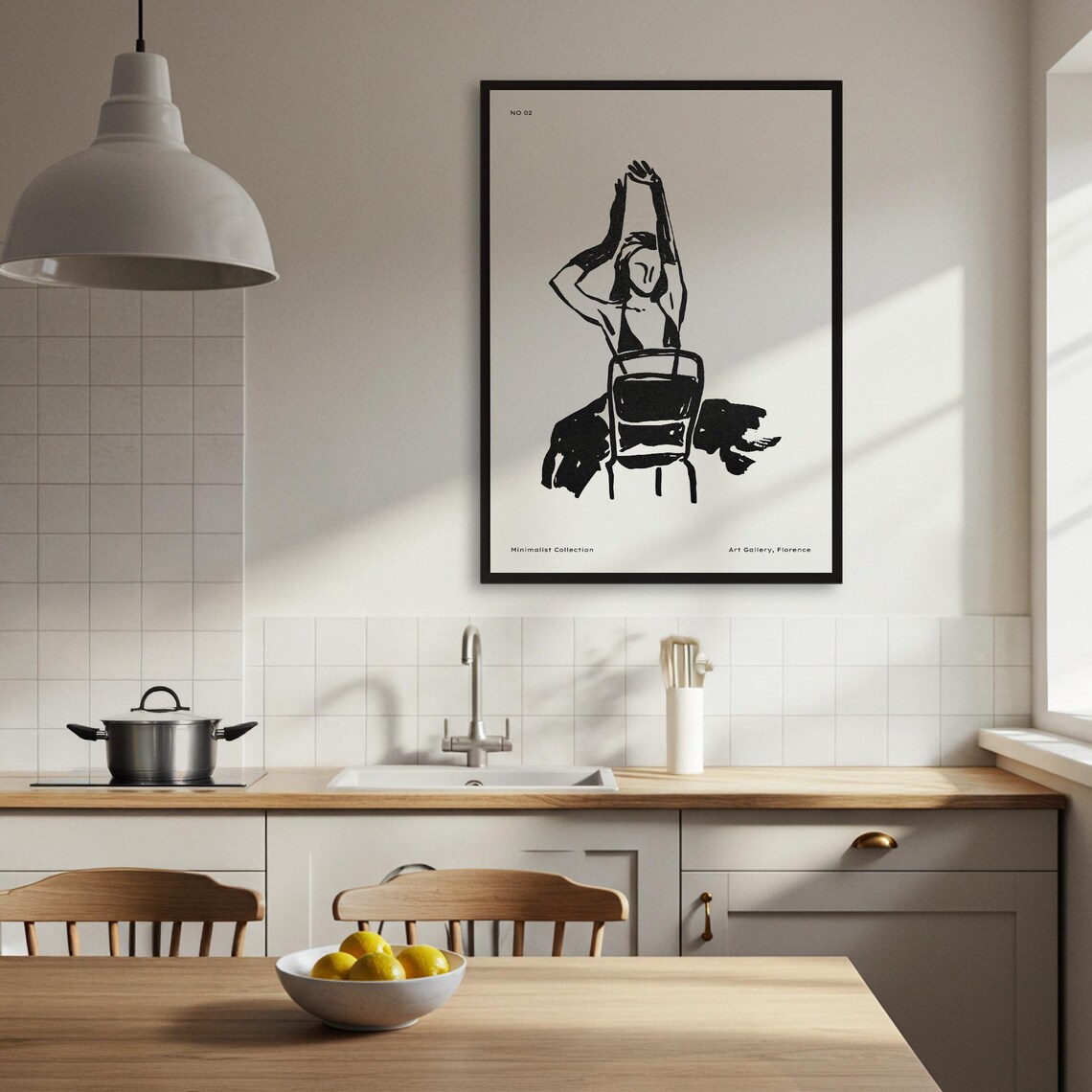 Minimalist Figure Drawing Poster, Abstract Woman Line Art - Image 3