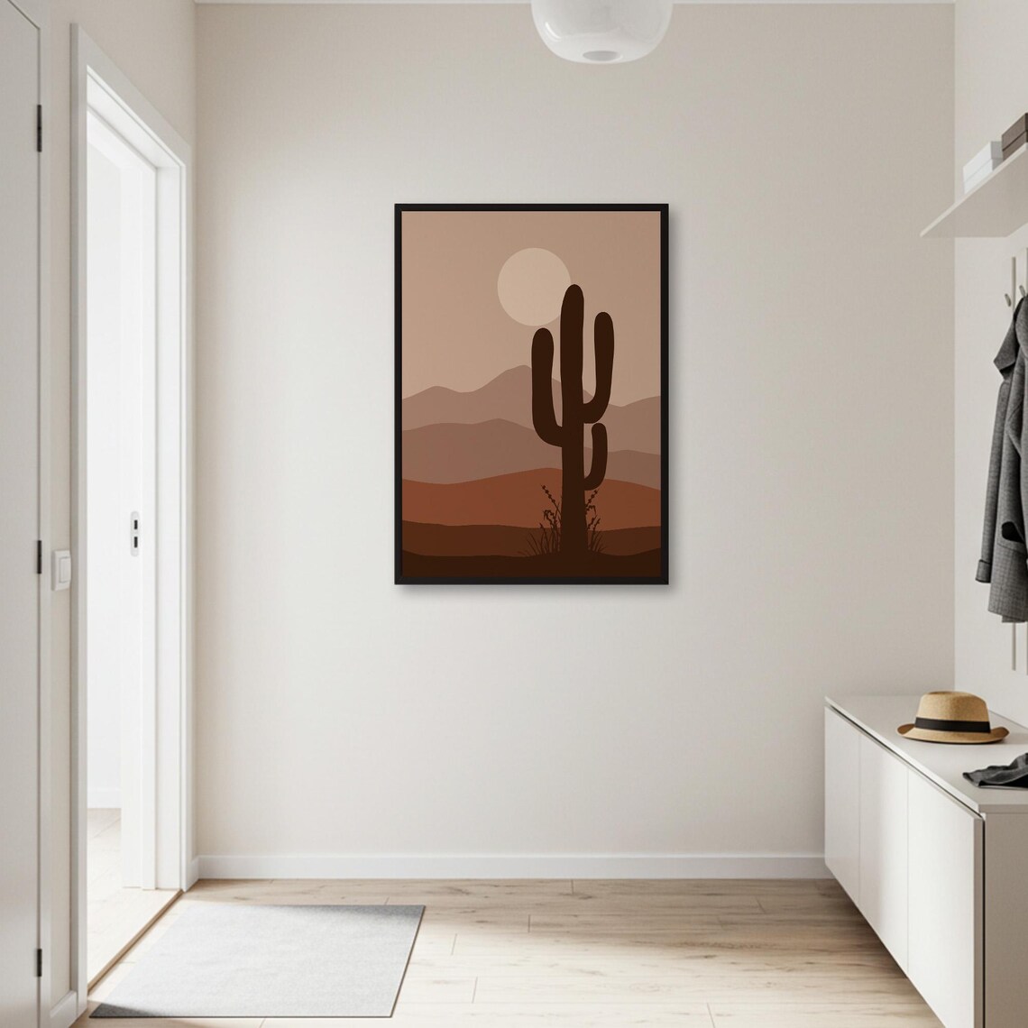 Minimalist Desert Landscape Poster, Boho Decor - Image 2