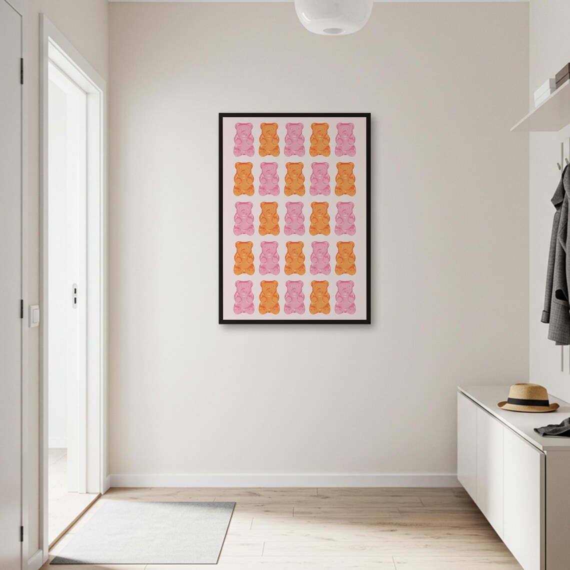 Gummy Bears Pattern Poster, Sweet Food Decor - Image 2