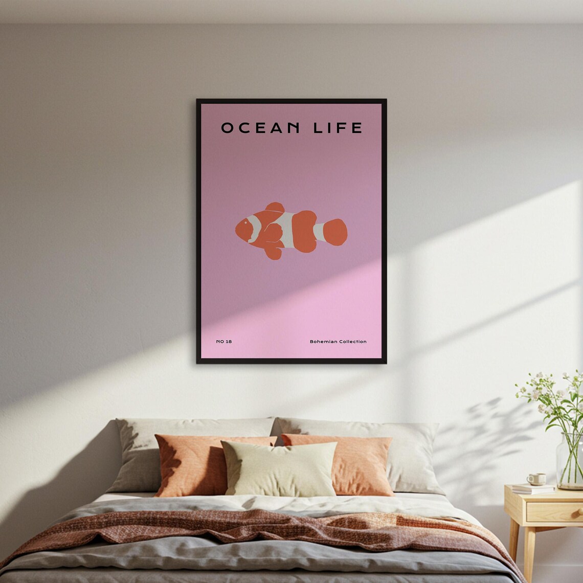 Clownfish Ocean Life Graphic Decor Poster Print