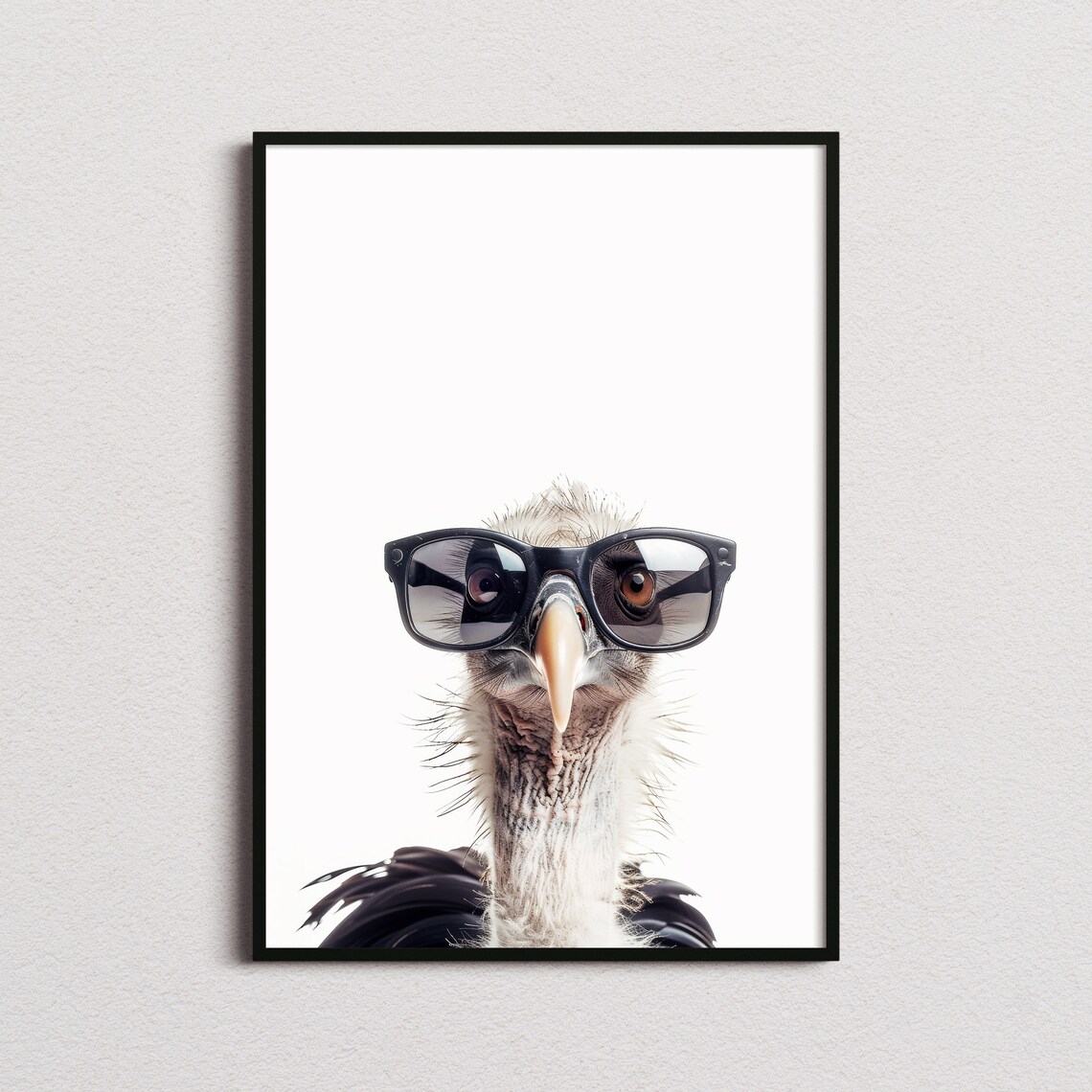 Vulture In Sunglasses Funny Animal Art Print
