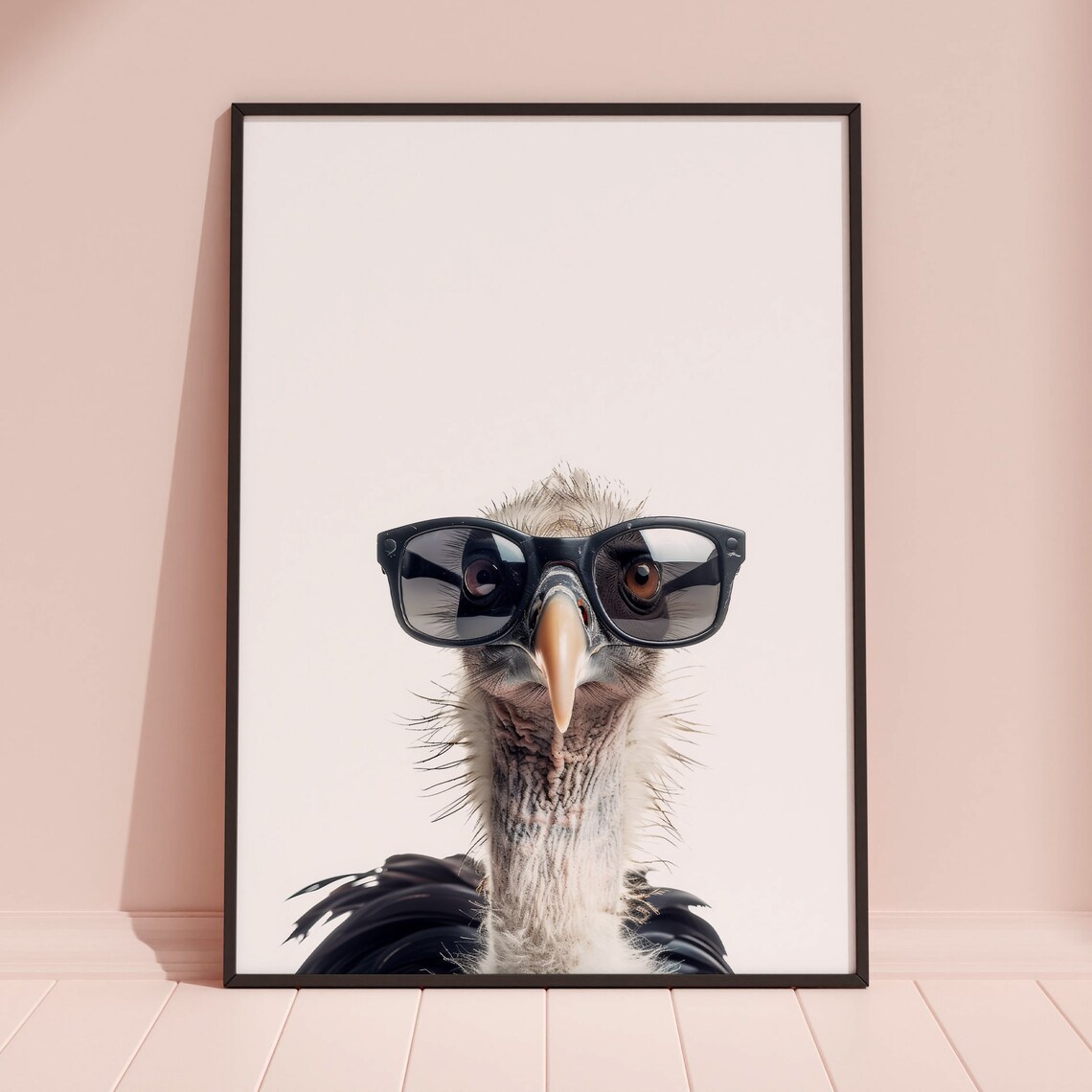 Vulture In Sunglasses Funny Animal Art Print - Image 3