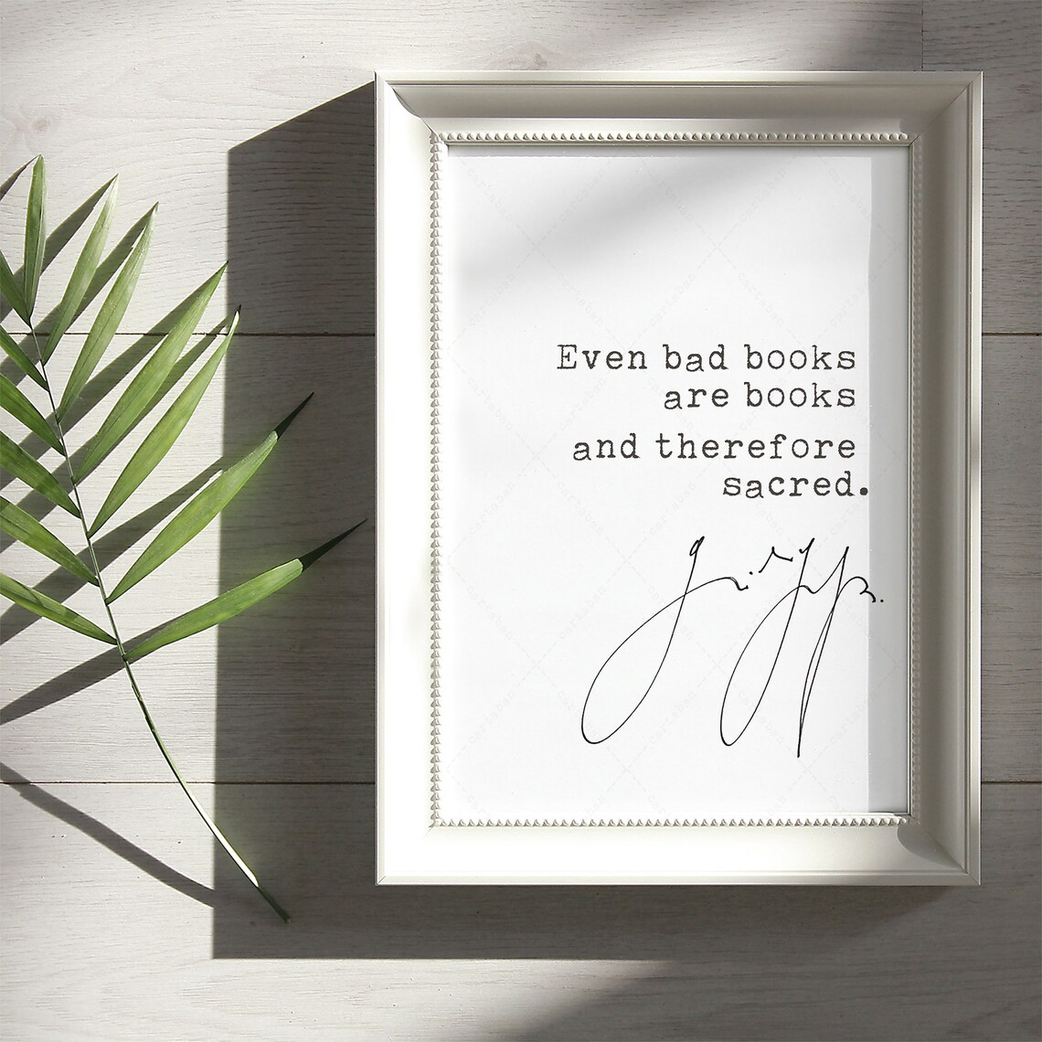 Gunter Grass The Tin Drum Even Bad Books Are Books Quote Wall Art Print - Image 2